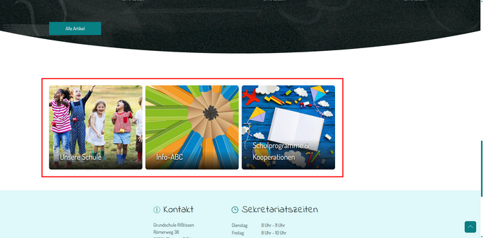 Links auf Startseite