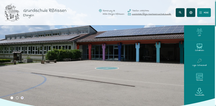 Startseite von der Homepage